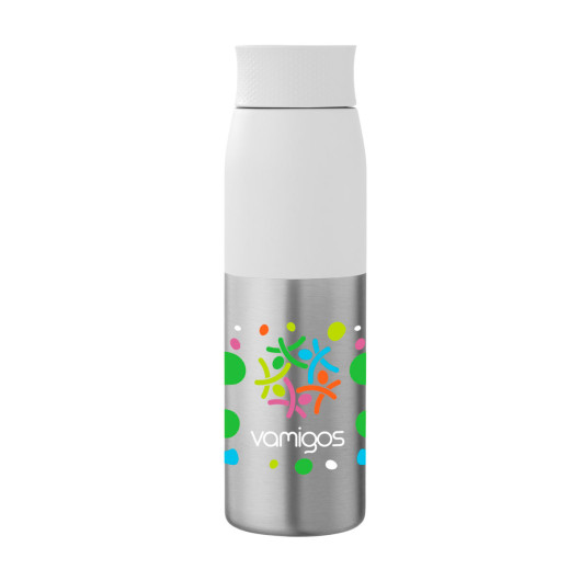 Thiess RPET Metal Water Bottles White